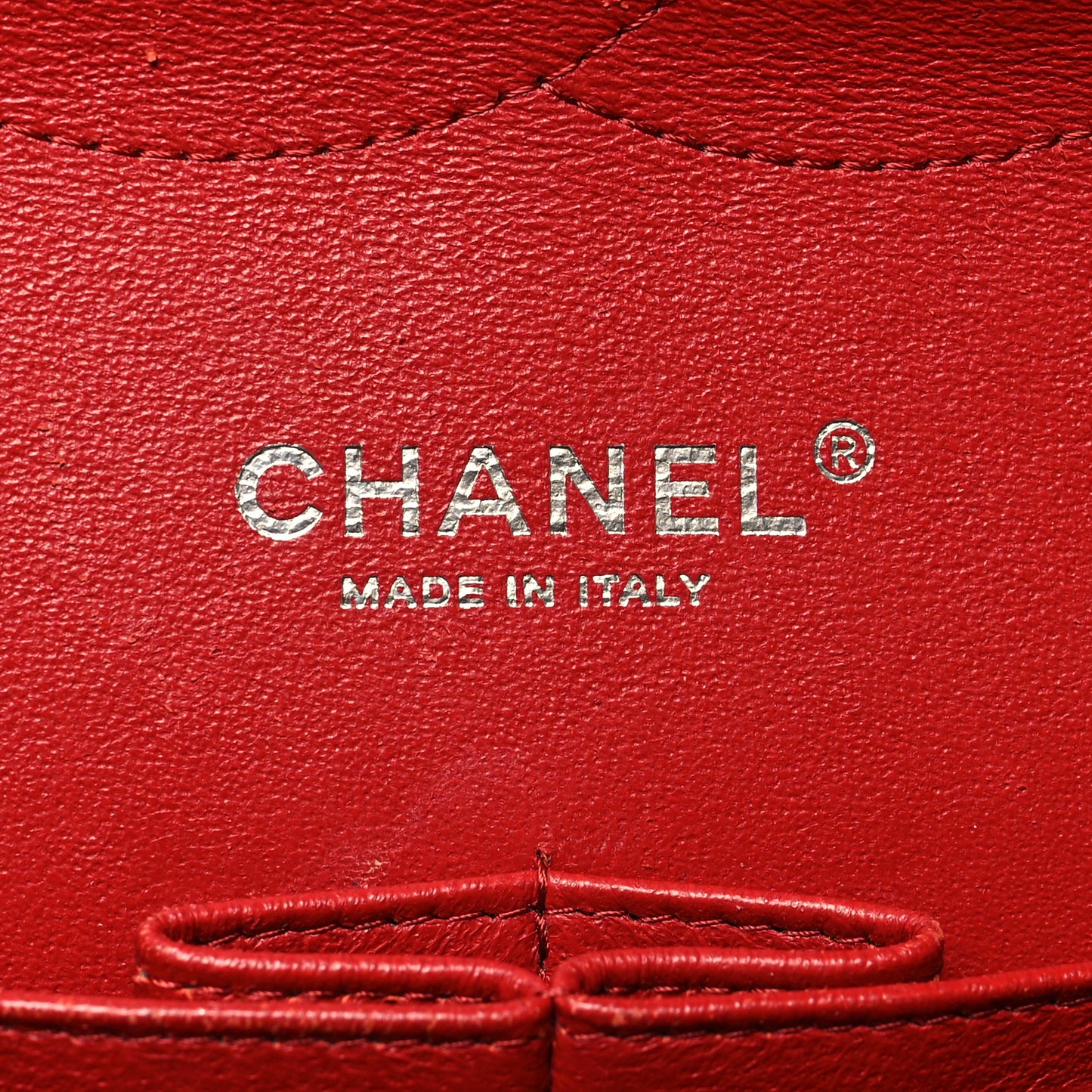 Caviar Chevron Quilted Jumbo Double Flap Red