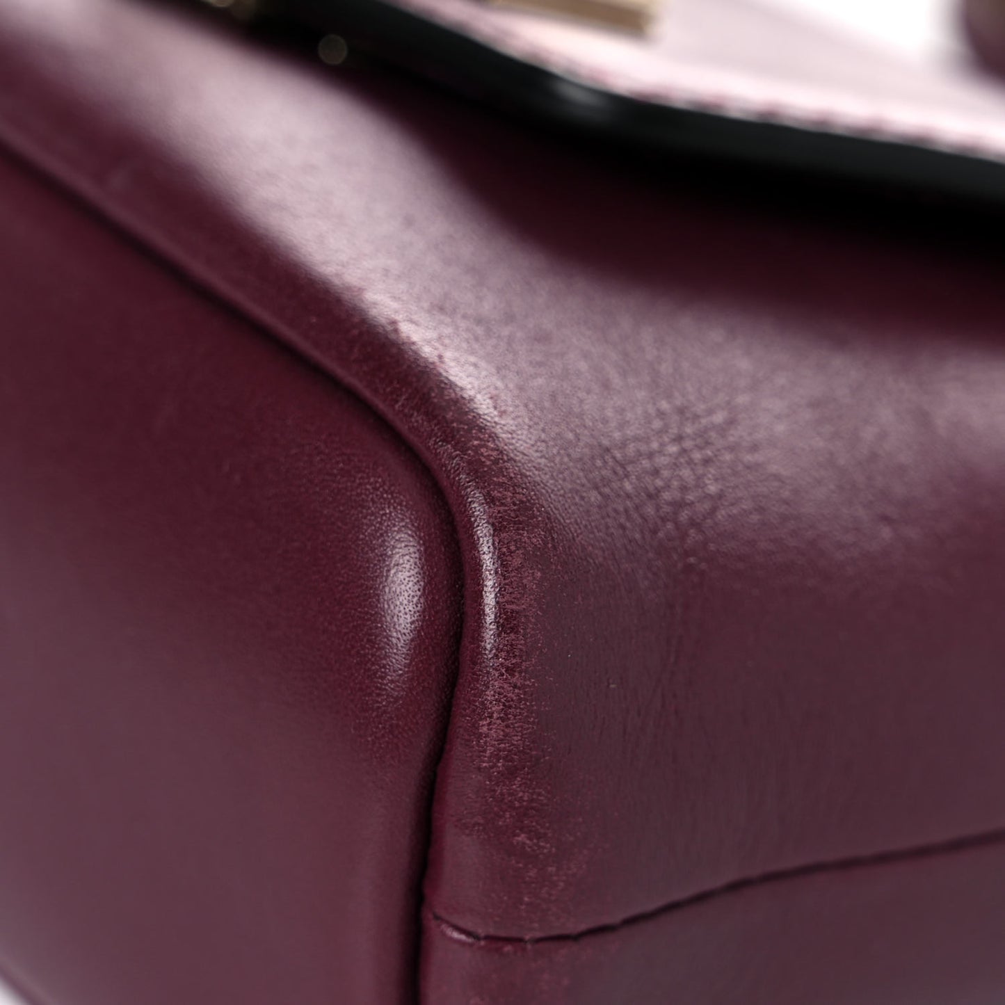 Vitello Small Rockstud Demilune Shoulder Bag Vinaccia