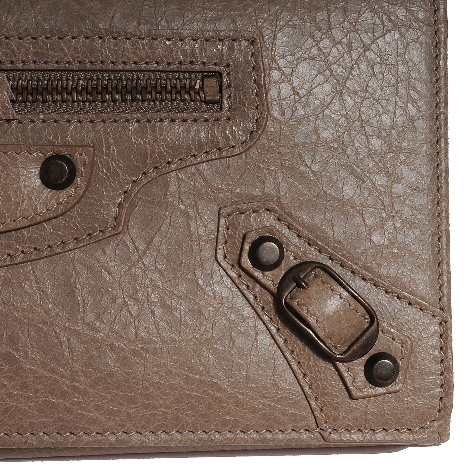 Balenciaga Agneau Classic Hardware Money Wallet Papyrus 6 of 13