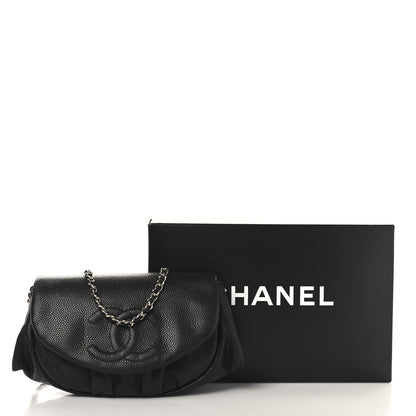 Chanel Caviar Half Moon Wallet On Chain WOC Black 12 of 12