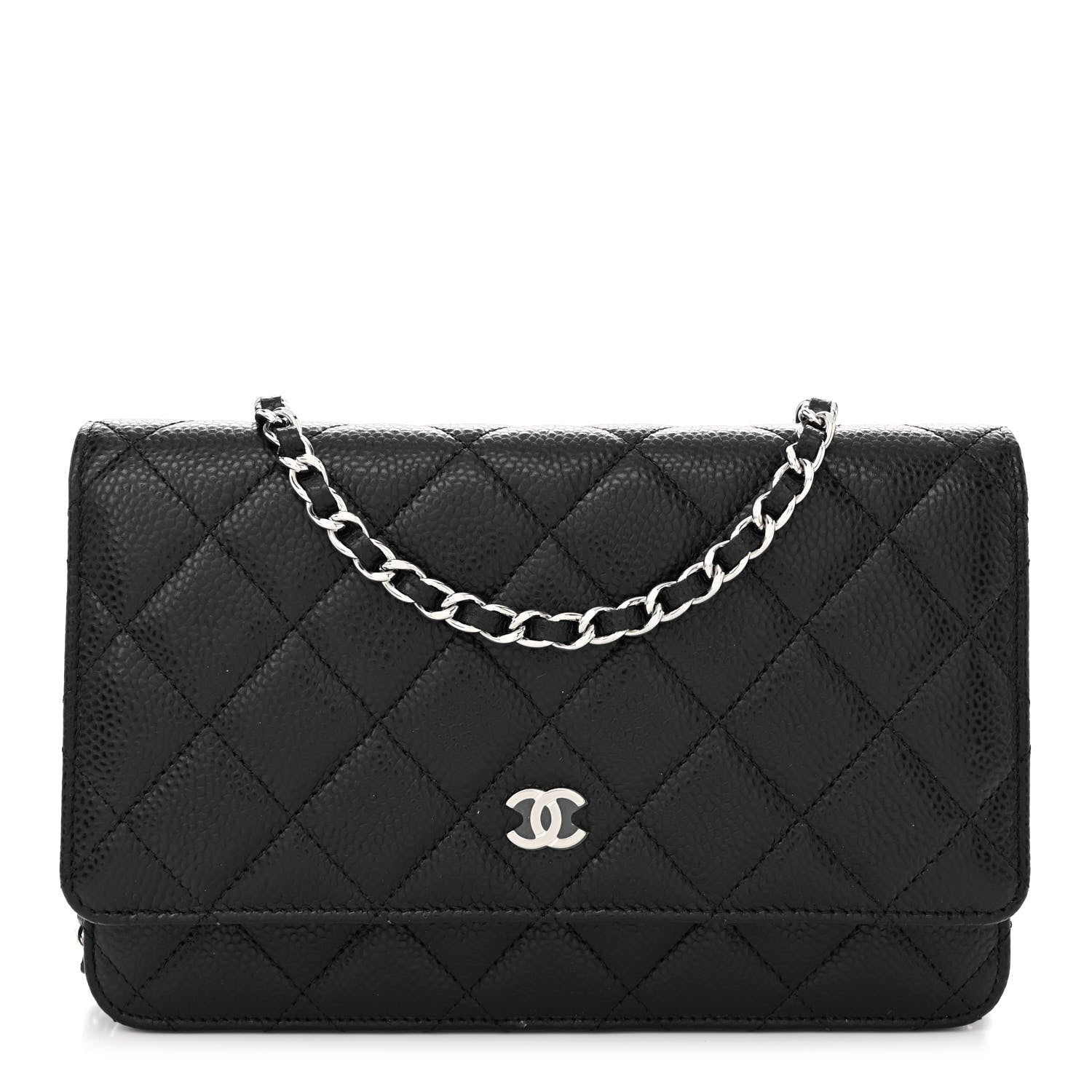 Chanel Caviar Quilted Wallet on Chain WOC Black 1 of 12
