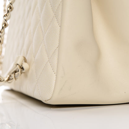 Chanel Caviar Quilted Large Business Affinity Shopping Bag White 9 of 10