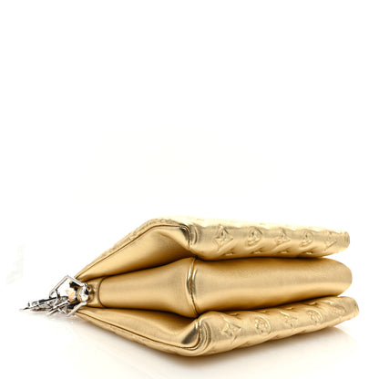 Louis Vuitton Lambskin Embossed Monogram Coussin PM Gold 4 of 10