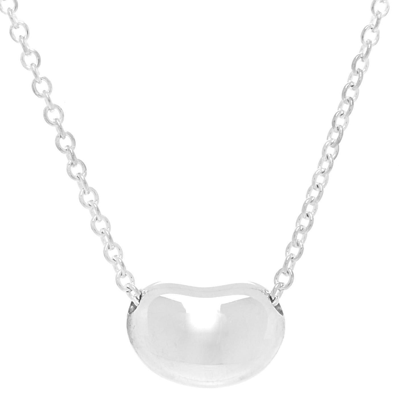 Sterling Silver 9mm Elsa Peretti Bean Pendant Necklace