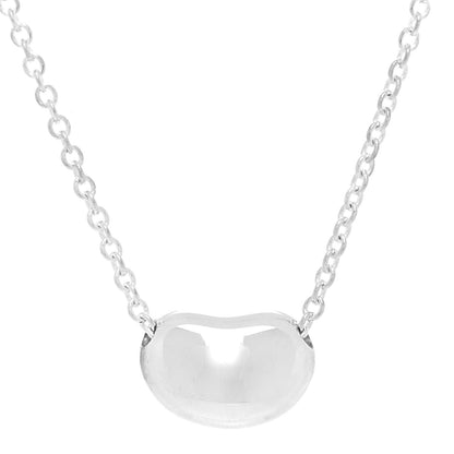 Tiffany Sterling Silver 9mm Elsa Peretti Bean Pendant Necklace 5 of 6