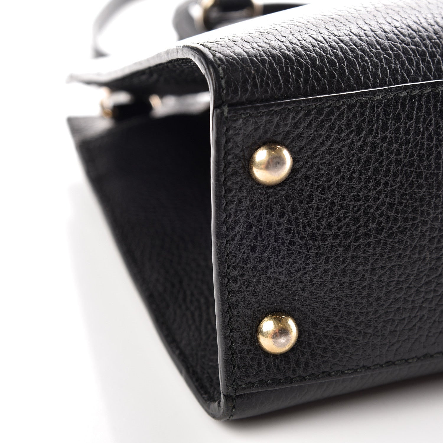 Gucci Pebbled Calfskin Medium Soho Top Handle Satchel Black 5 of 10