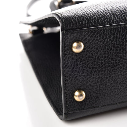 Gucci Pebbled Calfskin Medium Soho Top Handle Satchel Black 5 of 10