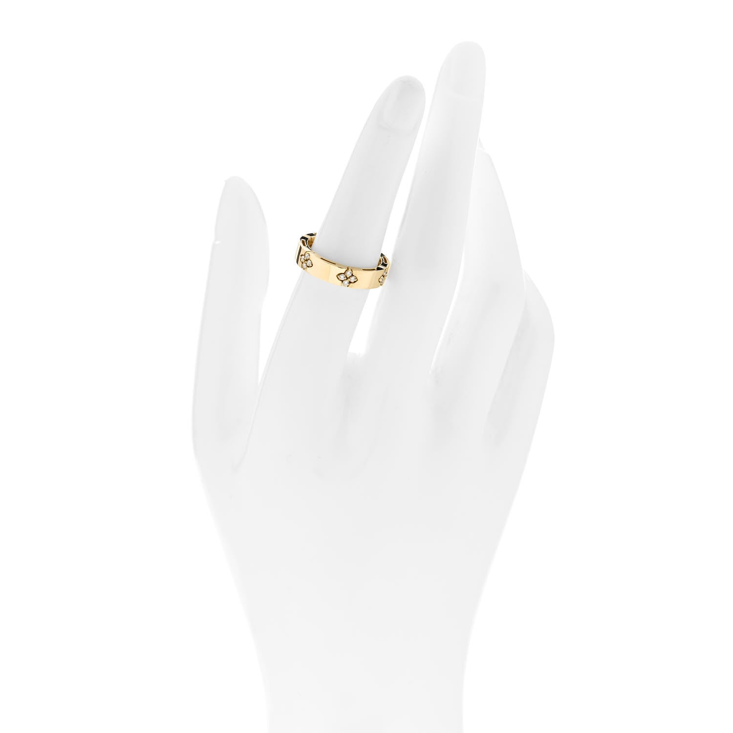Roberto Coin 18K Yellow Gold Diamond Narrow Love in Verona Band Ring 53 6.5 2 of 5