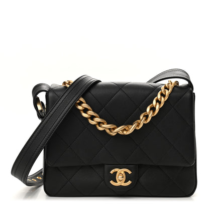 Chanel Calfskin Stitched Easy Mood Flap Black 1 of 11