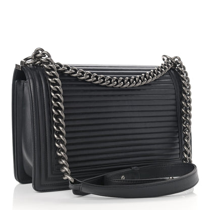 Chanel Calfskin Horizontal Quilted New Medium Boy Flap Black 3 of 15