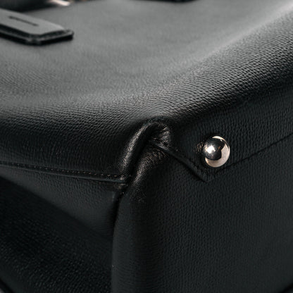 Burberry Derby Calfskin House Check Medium Banner Tote Black 11 of 15