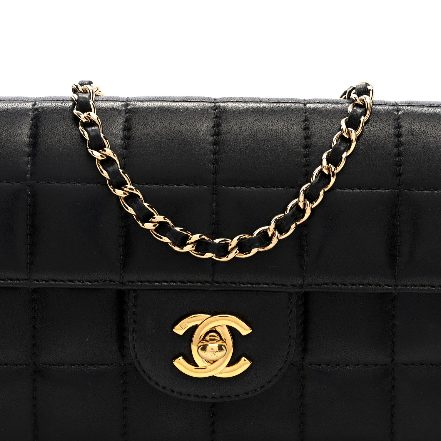 Chanel Lambskin East West Chocolate Bar Flap Black 8 of 10