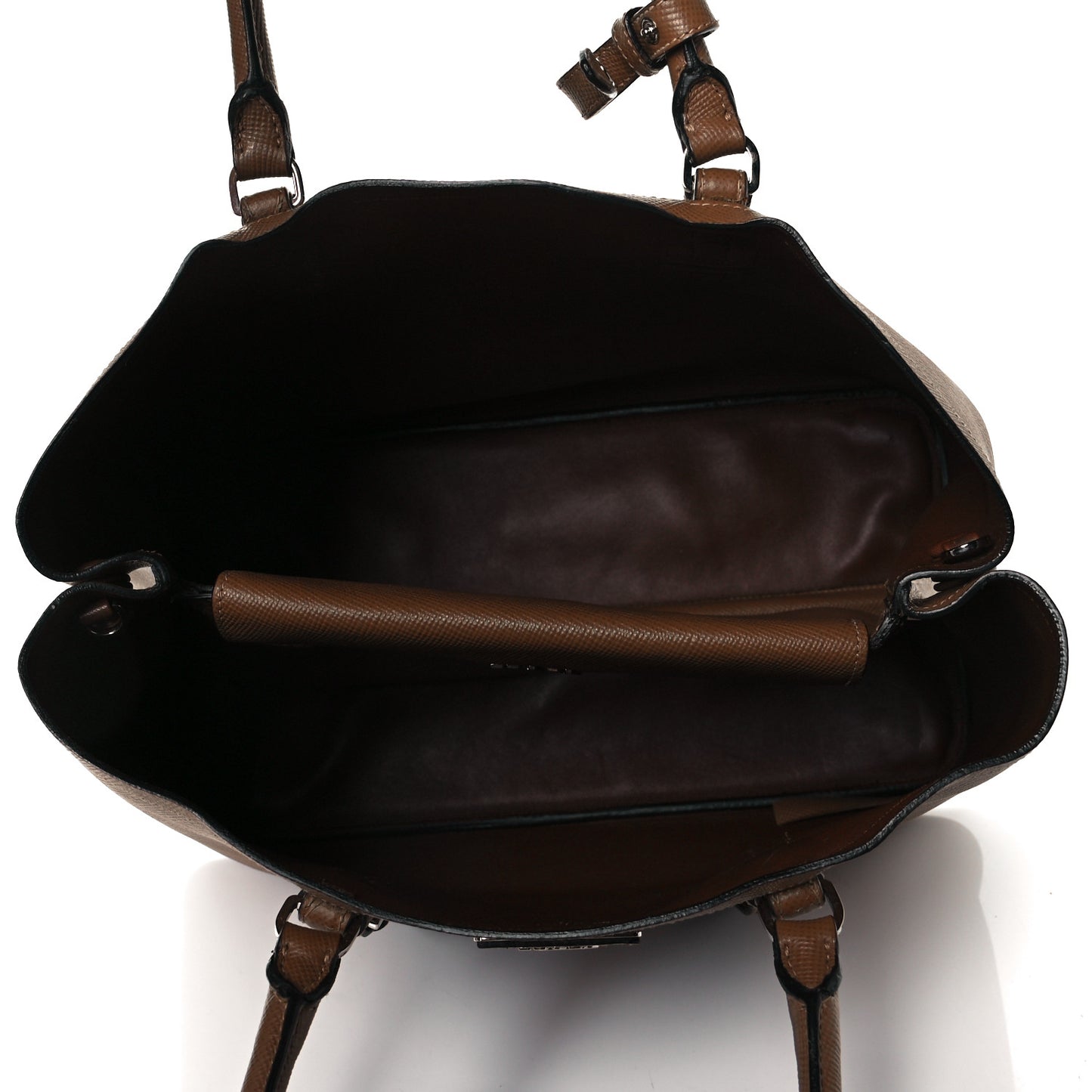 Saffiano Cuir Large Double Bag Canella Cocco