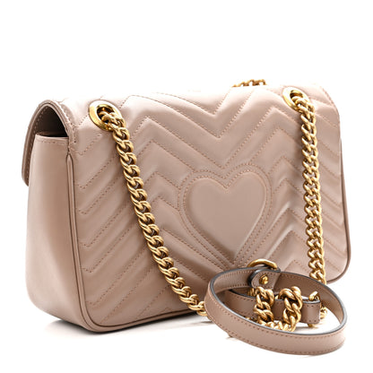Gucci Calfskin Matelasse Small GG Marmont Shoulder Bag Porcelain Rose 3 of 11