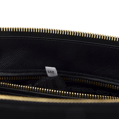 Prada Saffiano Small Galleria Double Zip Tote Black 9 of 11