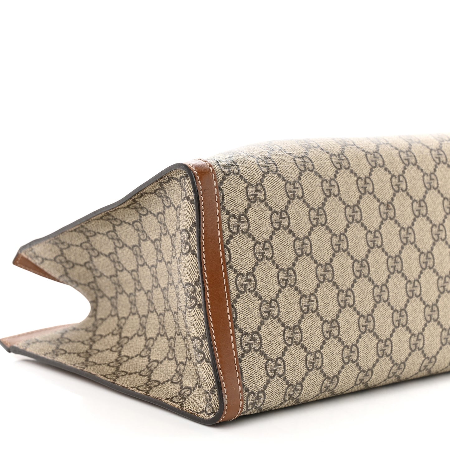 GG Supreme Monogram Medium Padlock Tote Beige Cuir