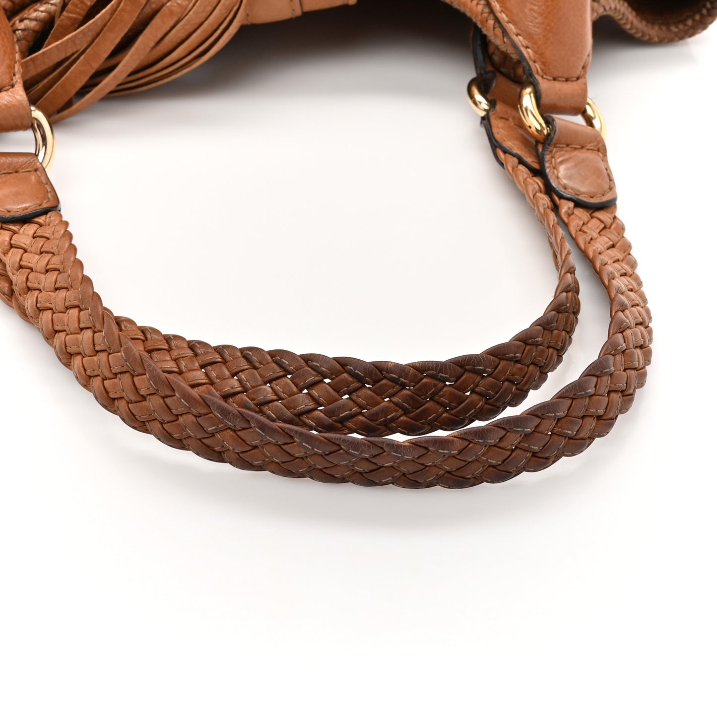 Pebbled Calfskin Medium Marrakech Shoulder Bag Camel