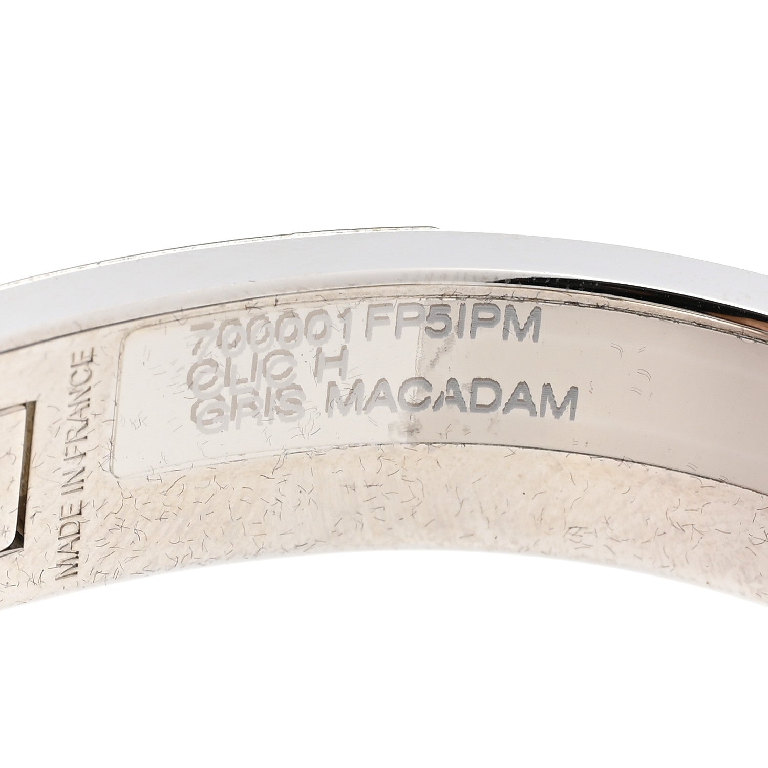 Hermes Enamel Narrow Clic Clac H Bracelet PM Gris Macadam 5 of 8