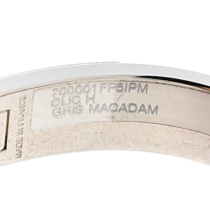 Hermes Enamel Narrow Clic Clac H Bracelet PM Gris Macadam 5 of 8