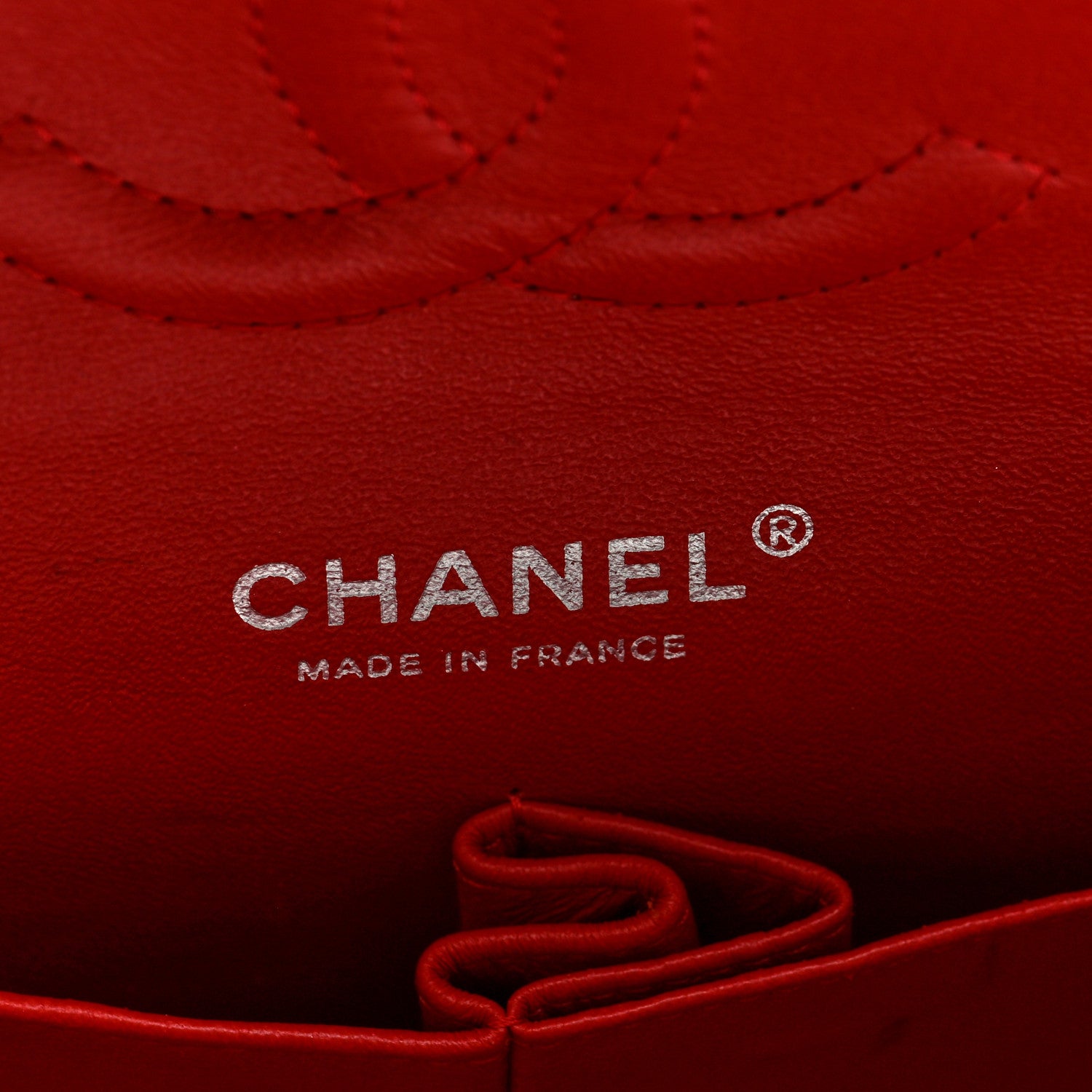 Chanel Lambskin Quilted Medium Double Flap Red 6 of 10