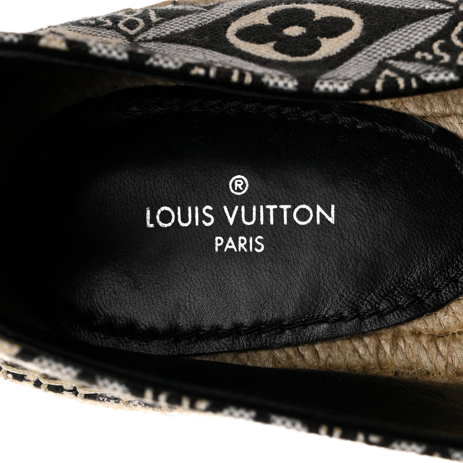 Louis Vuitton Jacquard Since 1854 Starboard Espadrille Flats 38 Grey 6 of 8