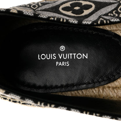 Louis Vuitton Jacquard Since 1854 Starboard Espadrille Flats 38 Grey 6 of 8