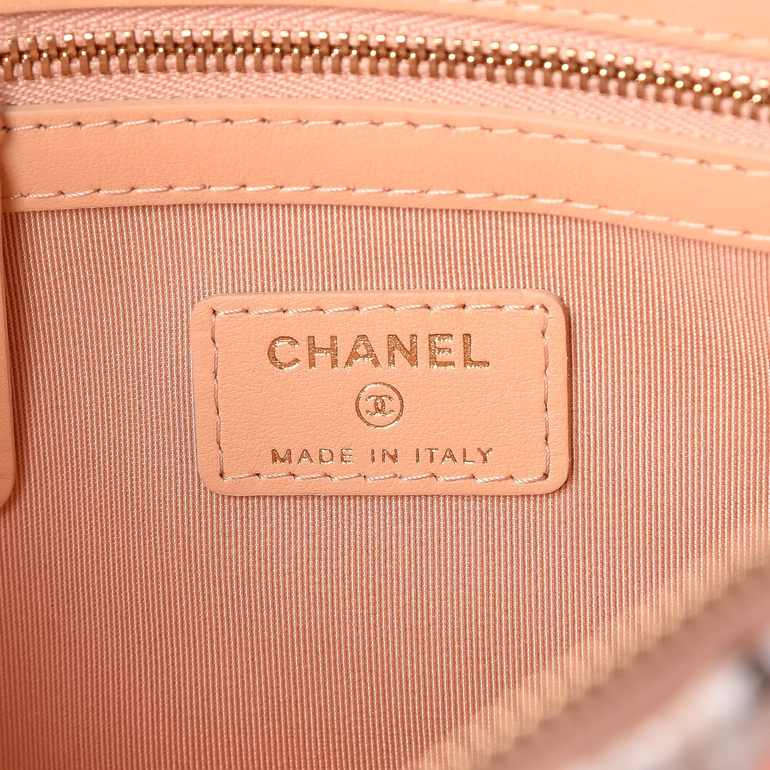 Chanel Tweed Quilted Medium Cosmetic Case Coral White 6 of 7