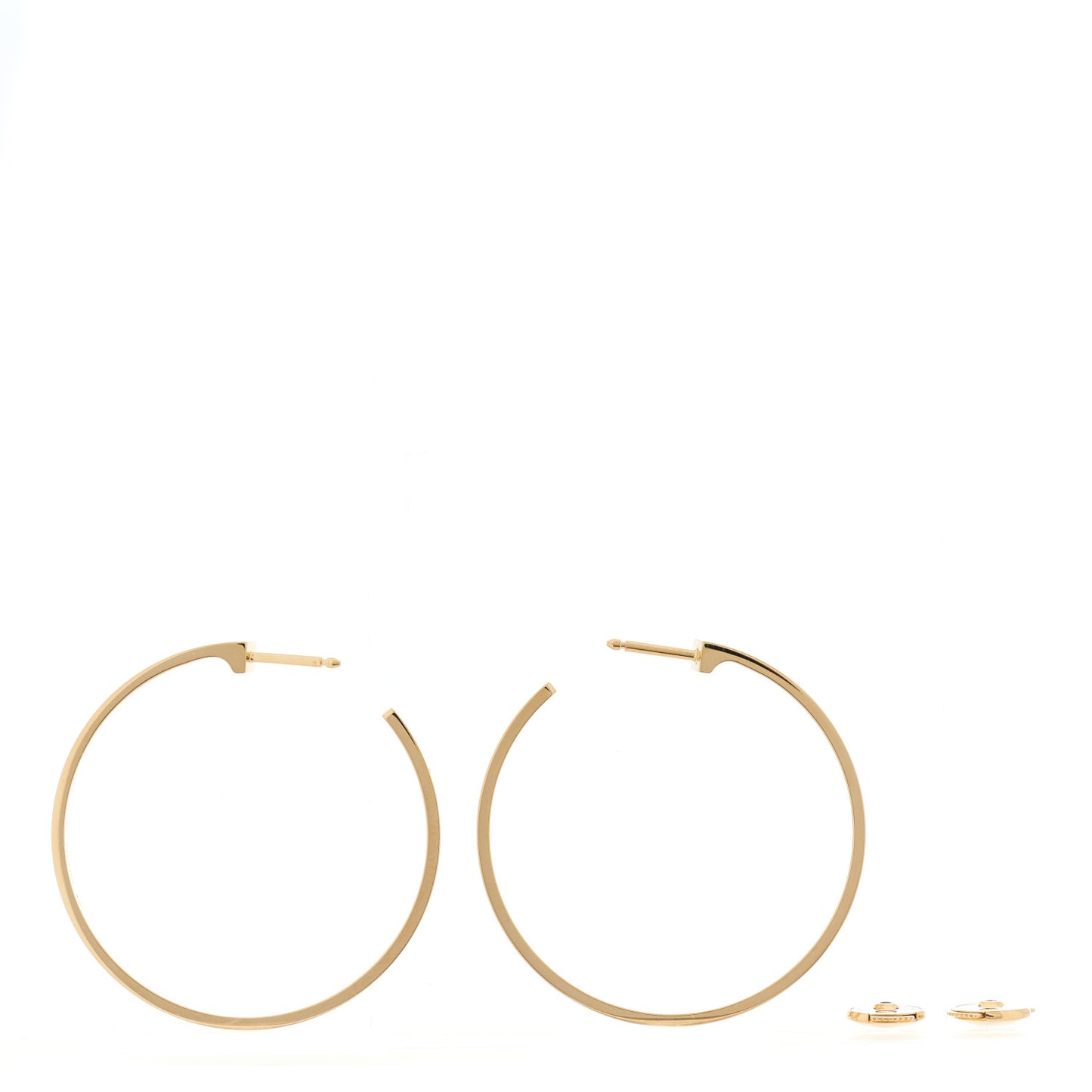 18K Yellow Gold Large LOVE Hoop Earrings