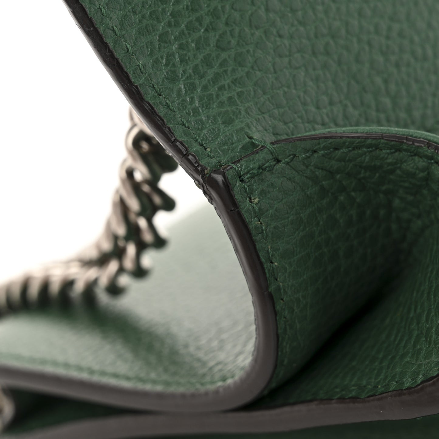 Pebbled Calfskin Small Dionysus Shoulder Bag Emerald