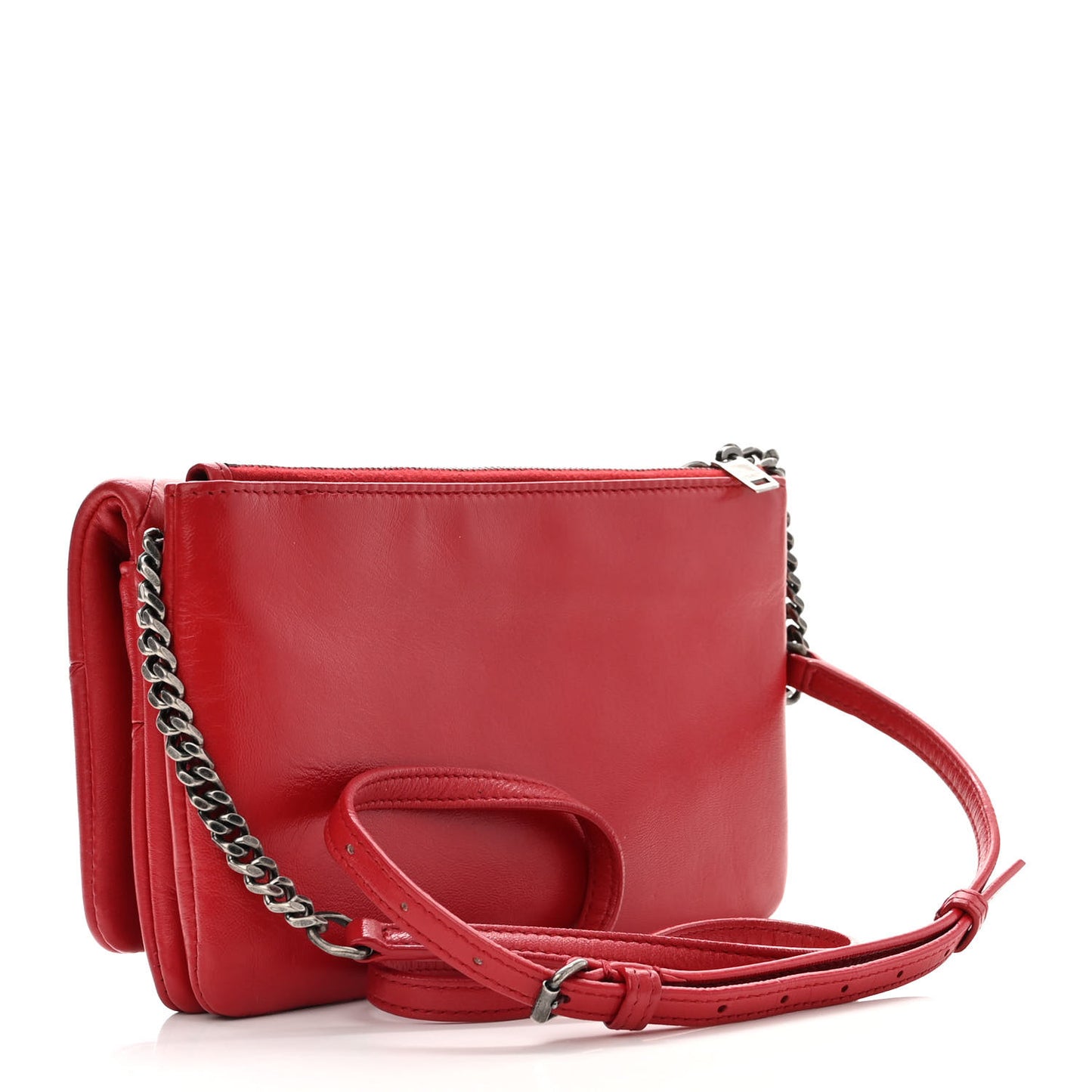 Lambskin Patchwork Monogram Small Jamie Red