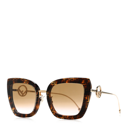 Fendi Acetate Metal F is Fendi FF Square Cat Eye Sunglasses FF 0424/F/S Havana 1 of 6