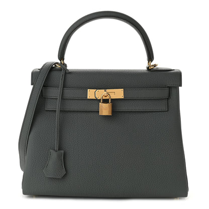 Hermes Togo Kelly Retourne 28 Vert Amande 1 of 10