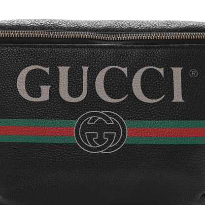 Gucci Grained Calfskin Logo Belt Bag Black 8 of 10