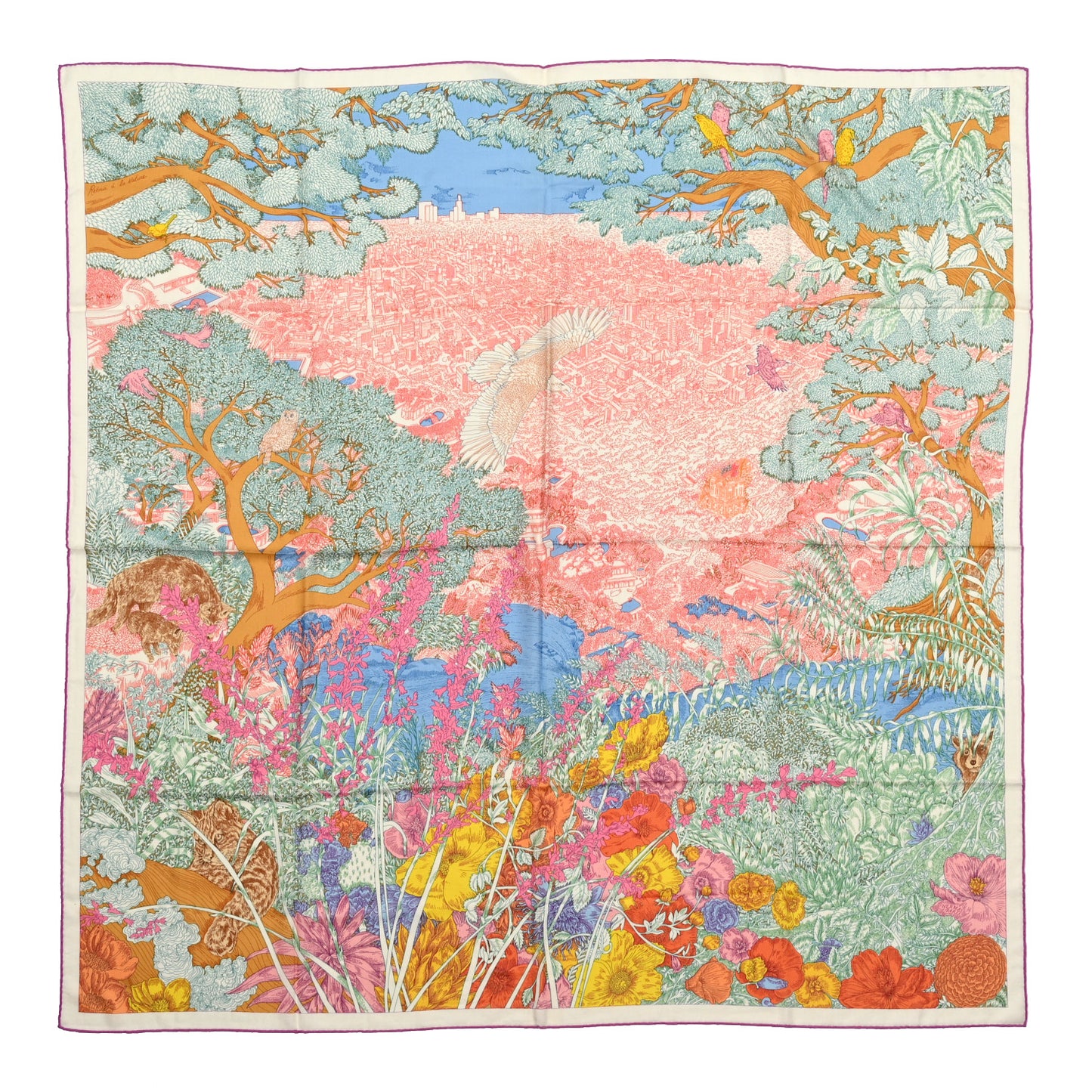 Cashmere Silk Retour a la Nature 140 Bleu Ciel Rose Vert