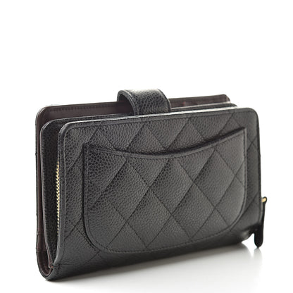 Chanel Caviar Quilted Zipped Pocket Wallet Black 3 of 14