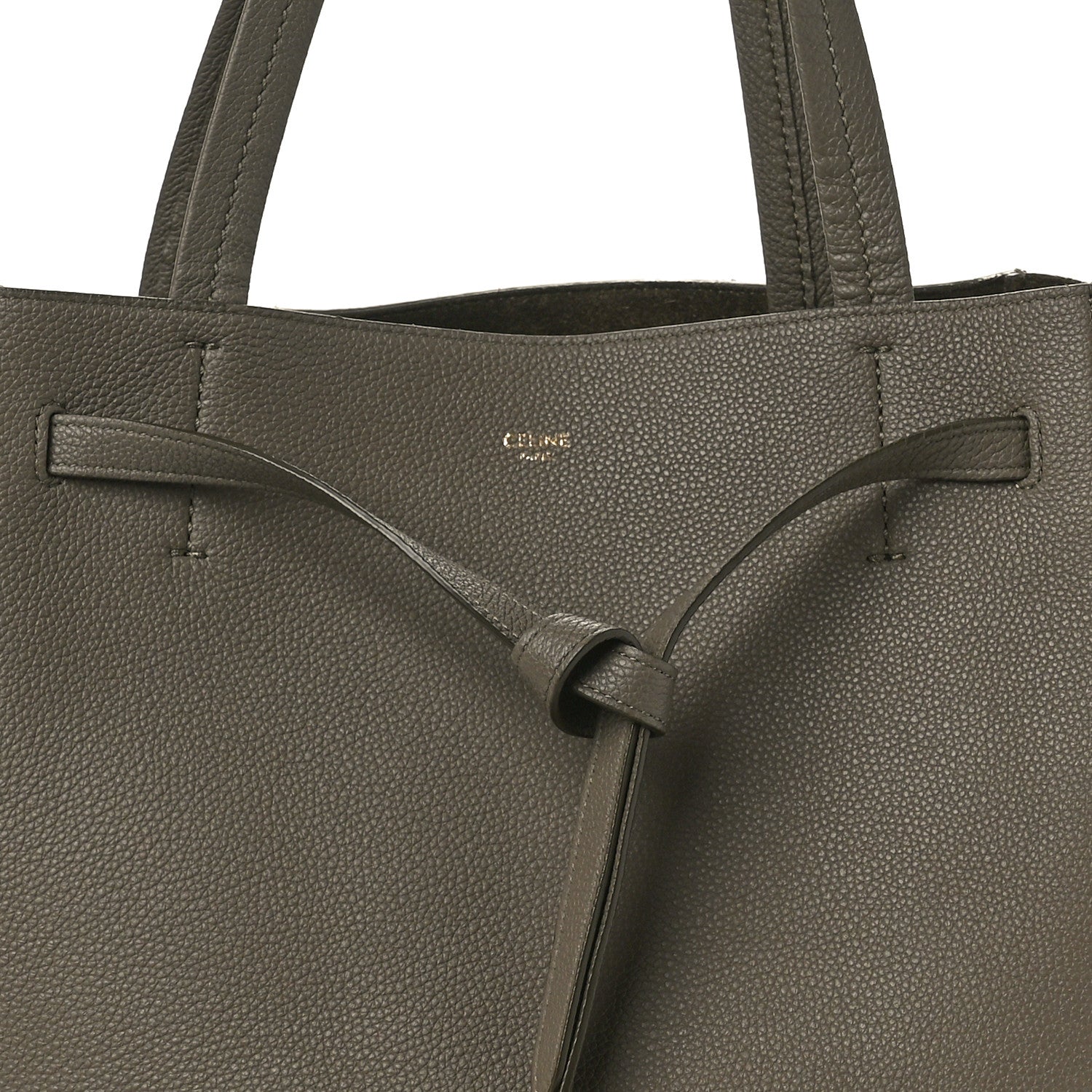 Celine Soft Grained Calfskin Small Belt Cabas Phantom Taupe 8 of 12