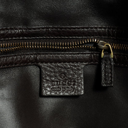 Gucci Deerskin Large Hip Bamboo Shoulder Bag Dark Cocoa 7 of 8