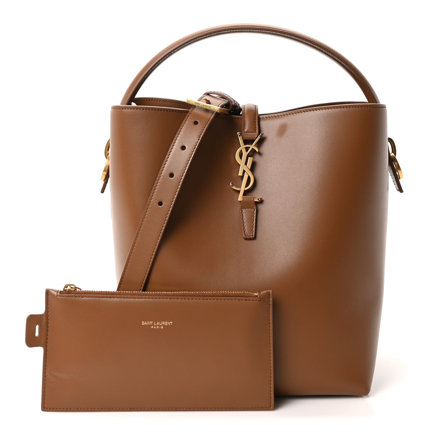 Saint Laurent Shiny Calfskin Le 37 Bucket Bag Fox 3 of 10