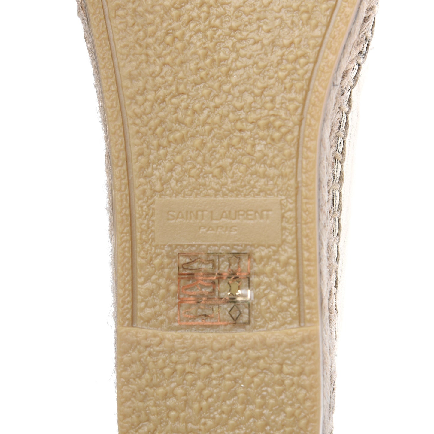 Metallic Lambskin Monogram Espadrilles 35 Platino