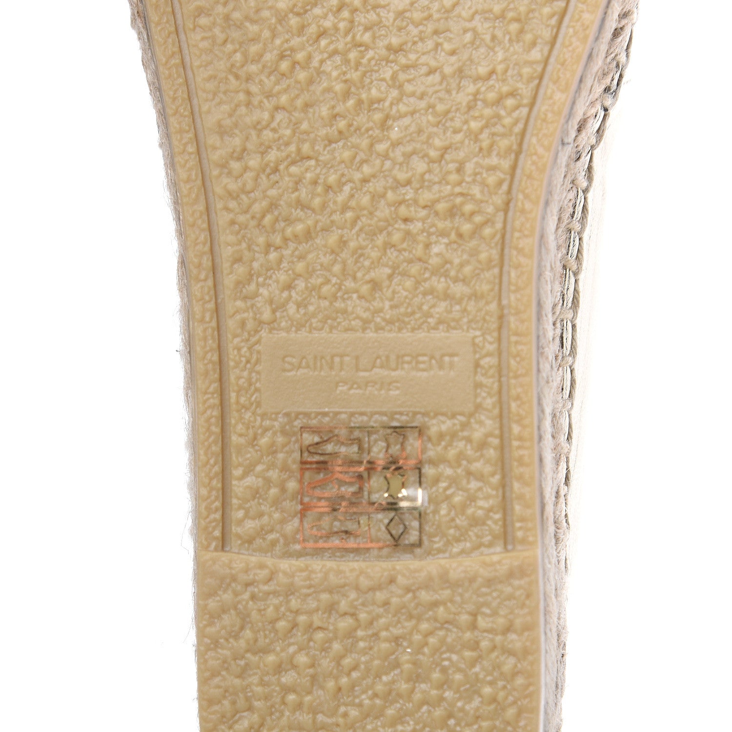 Saint Laurent Metallic Lambskin Monogram Espadrilles 35 Platino 7 of 9