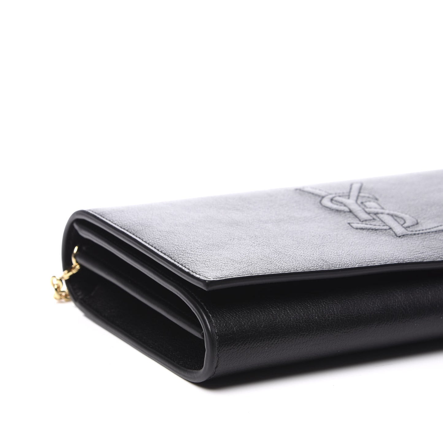 Calfskin Monogram Belle de Jour Chain Clutch Black