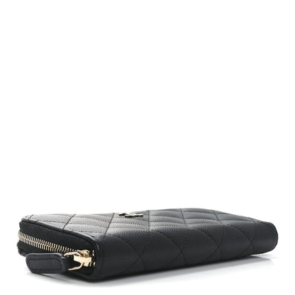Chanel Caviar Quilted Medium Zip Around Wallet Black 4 of 8