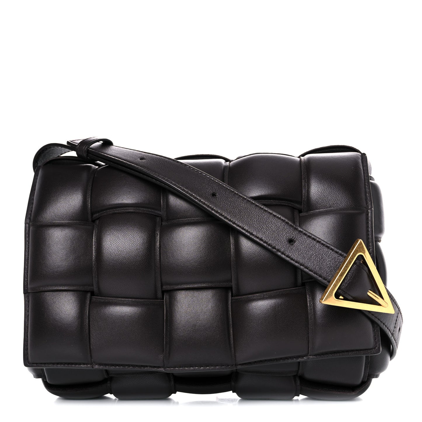 Paper Calfskin Maxi Intreccio Padded Cassette Crossbody Bag Fondant