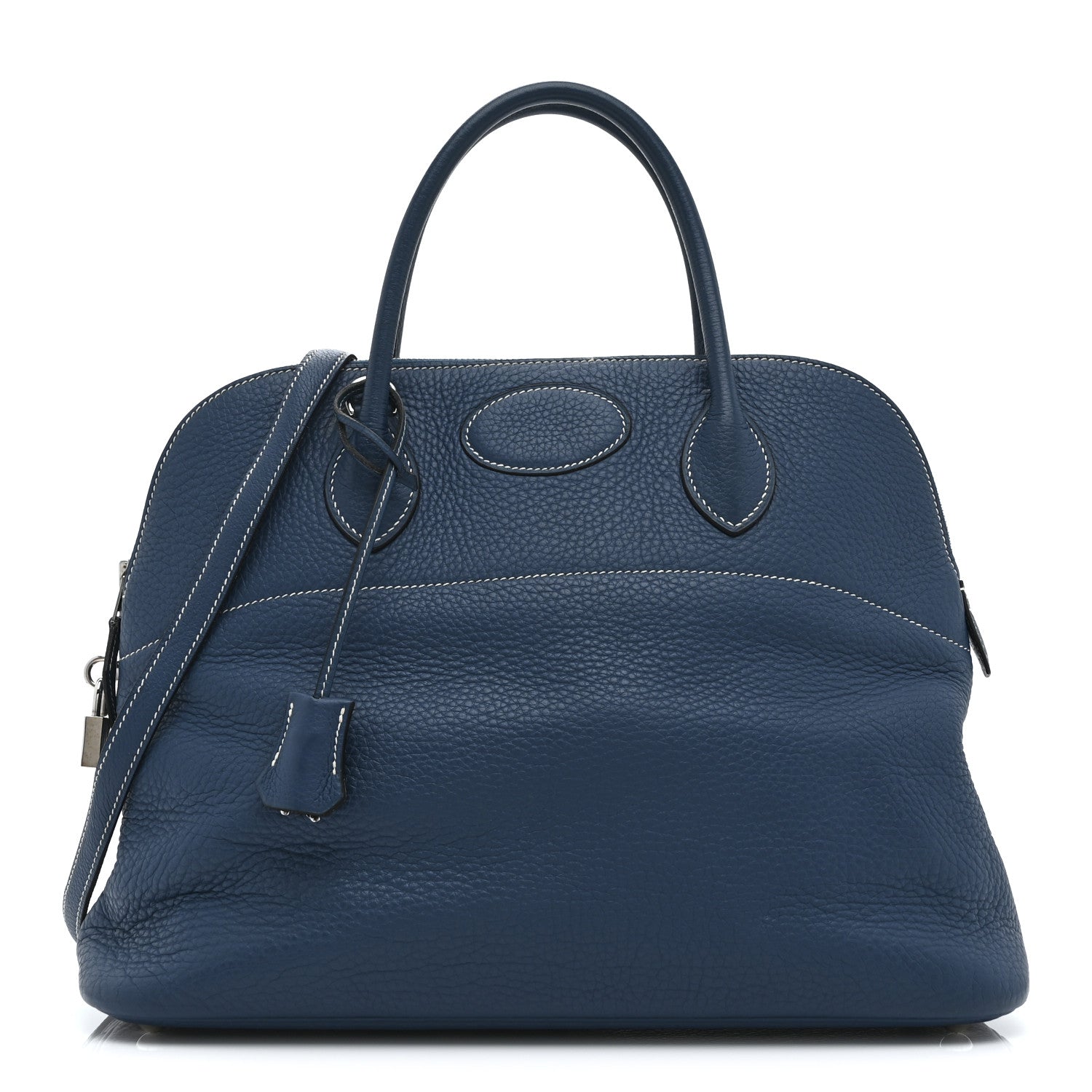 Hermes Taurillon Clemence Bolide 35 Bleu Agate 1 of 11