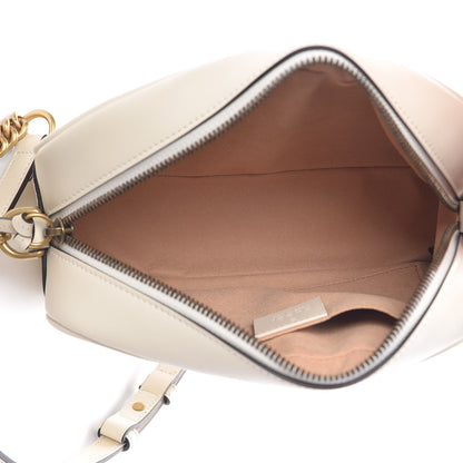 Gucci Calfskin Matelasse Small GG Marmont Chain Shoulder Bag White 5 of 11