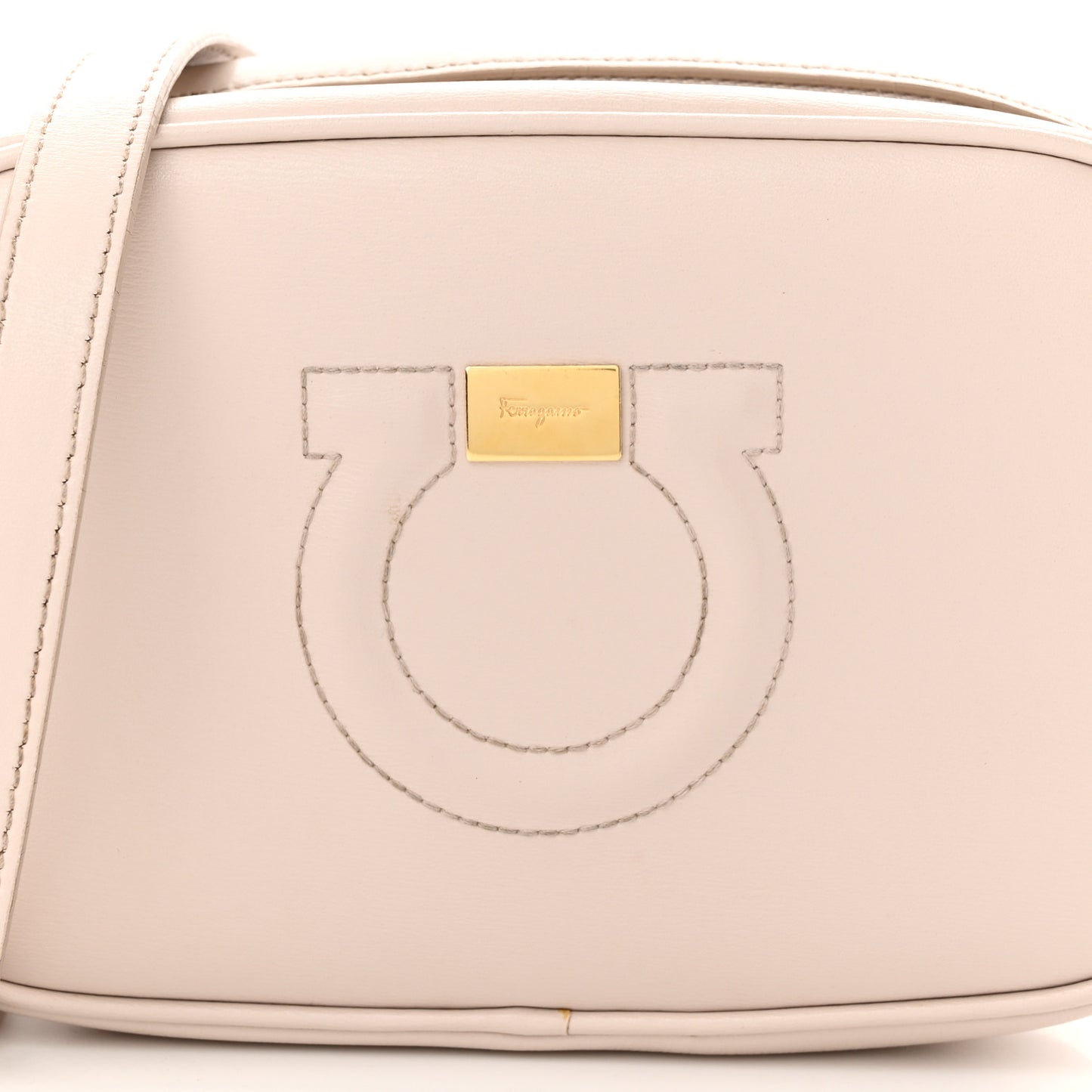 Calfskin City Goncho Crossbody Camera Bag New Bisque