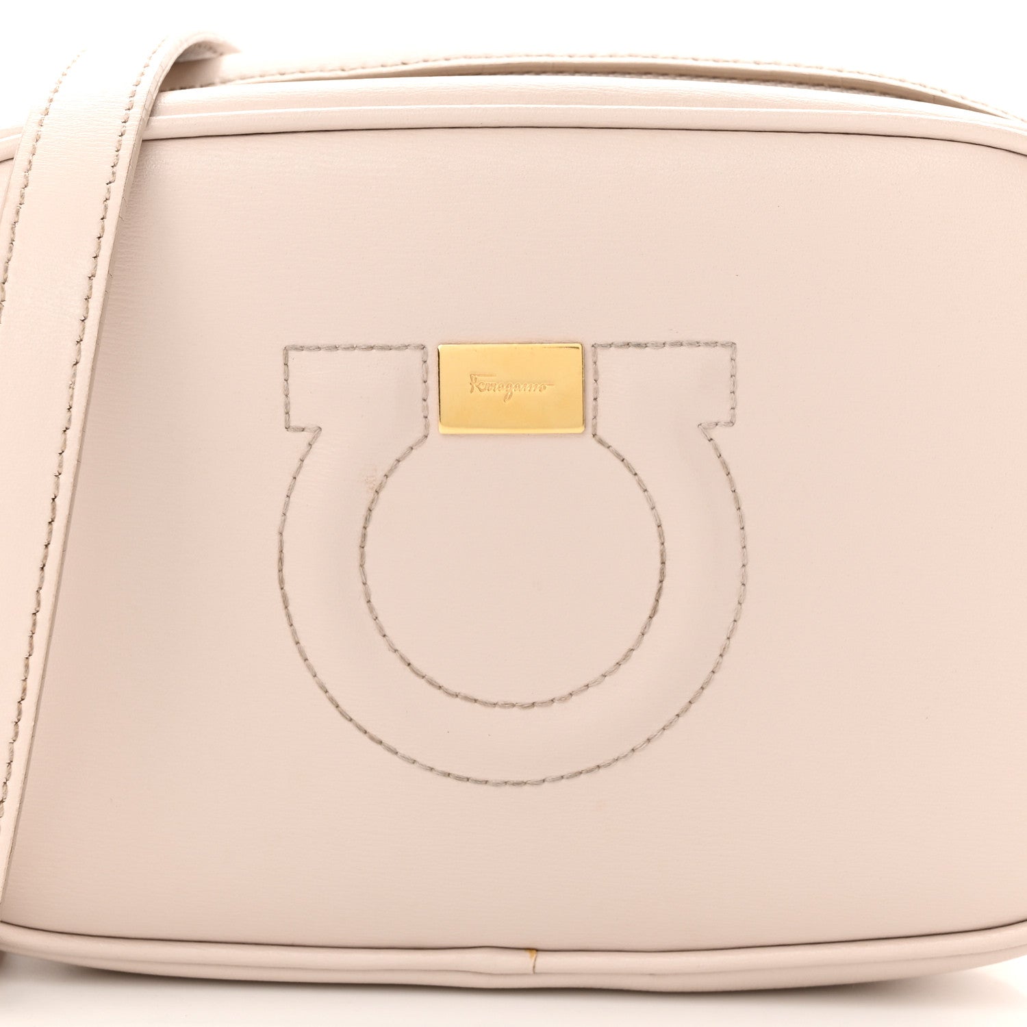 Salvatore Ferragamo Calfskin City Goncho Crossbody Camera Bag New Bisque 7 of 13