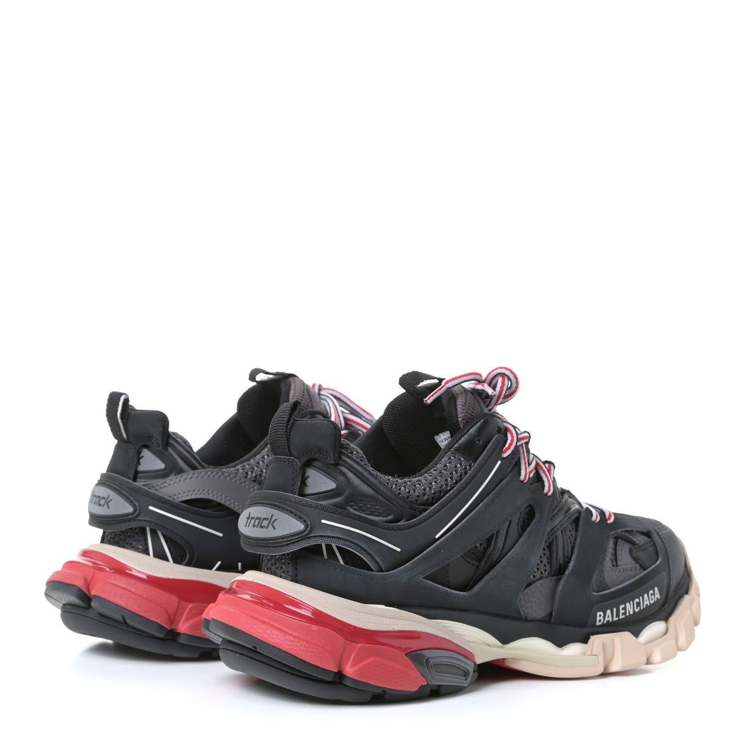 Balenciaga Mesh Nylon Womens Track Sneakers 37 Black Gris 4 of 13