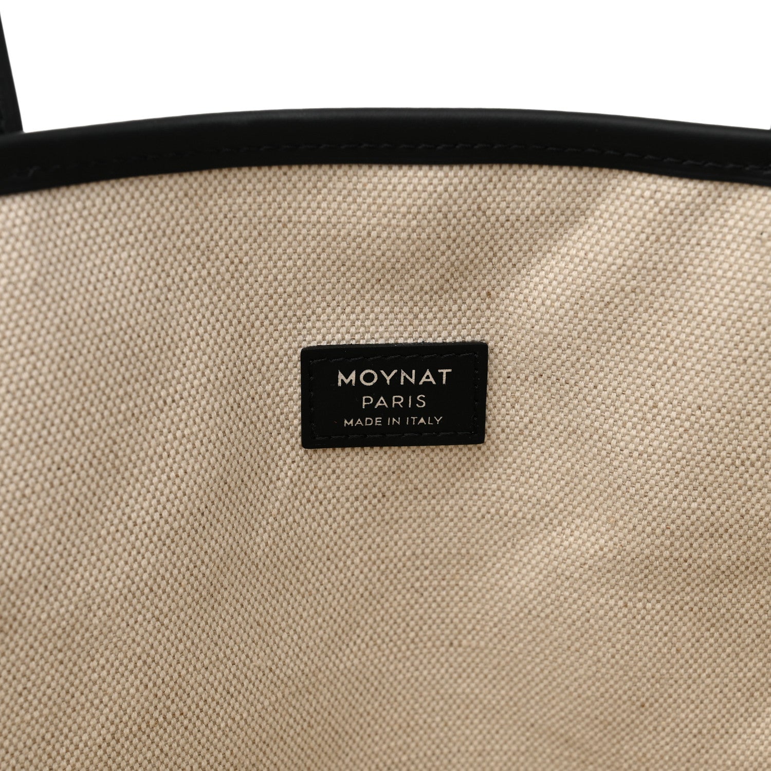 Moynat Grained Calfskin Canvas 1920 Oh! Tote Ruban MM Carbon Silver 6 of 11
