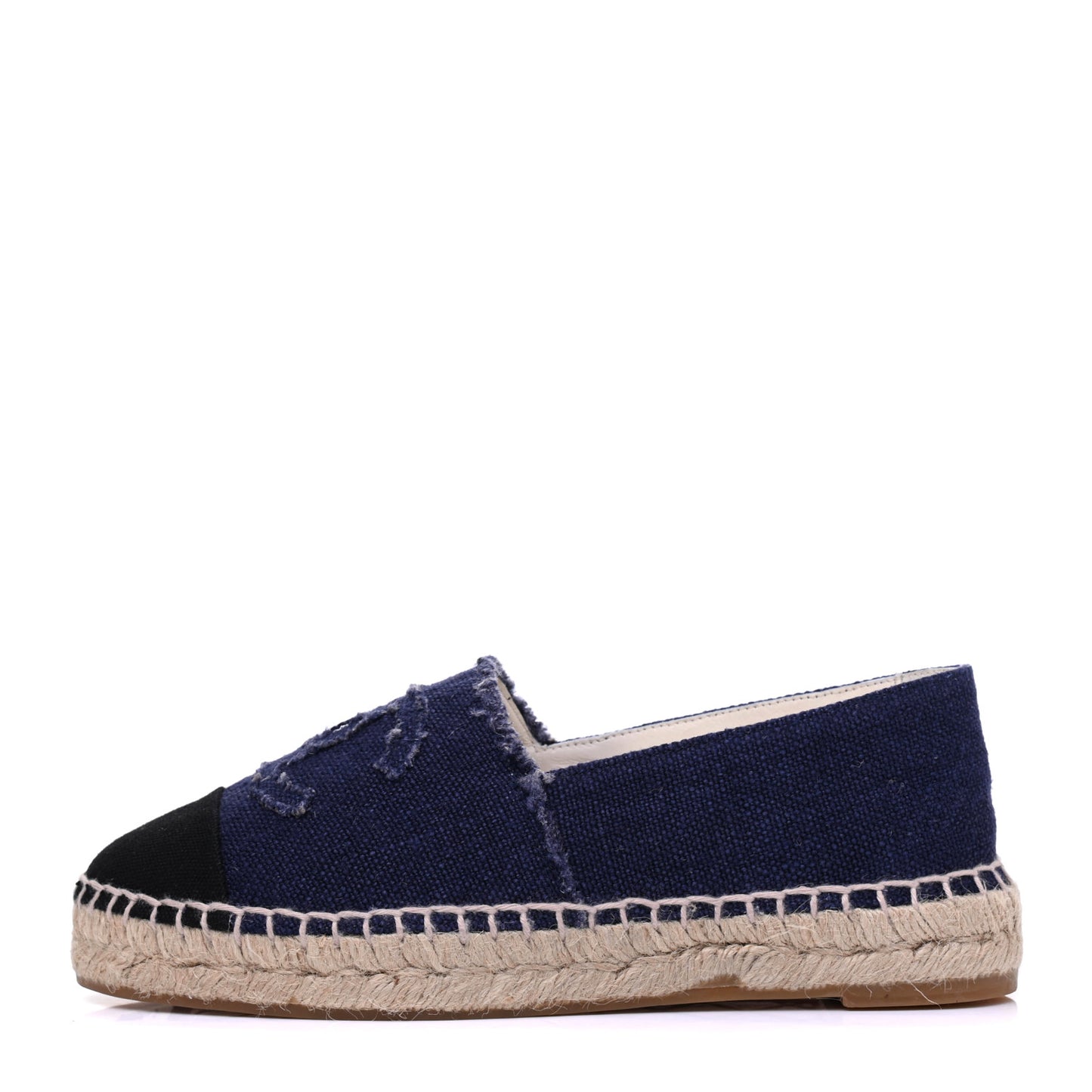 Denim Toile CC Espadrilles 37 Navy Black